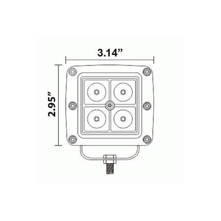 Metra Electronics 3 INCH 4 LED CUBE 2 LIGHT KIT HE-CL22PK